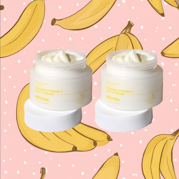 Lot 2pc New Korean PRETTYSKIN Banana Vitamin C Multi Cream - 100ml 3.3fl oz - Picture 1 of 3